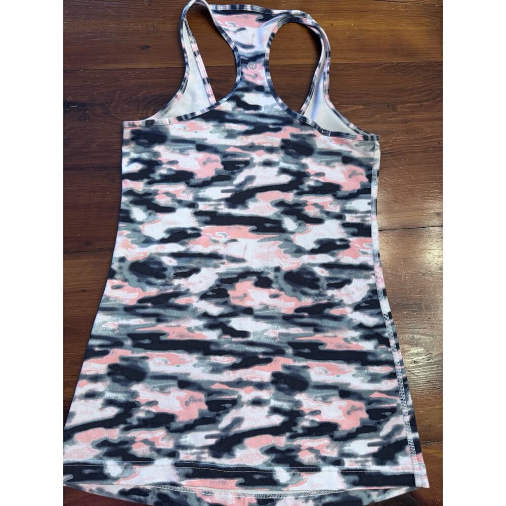 LULULEMON Cool Racerback Tank 4/6 Wamo Camo Barely Pink Camouflage